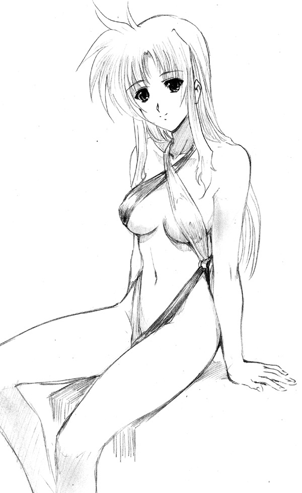fate testarossa (lyrical nanoha and 1 more) drawn by henshako