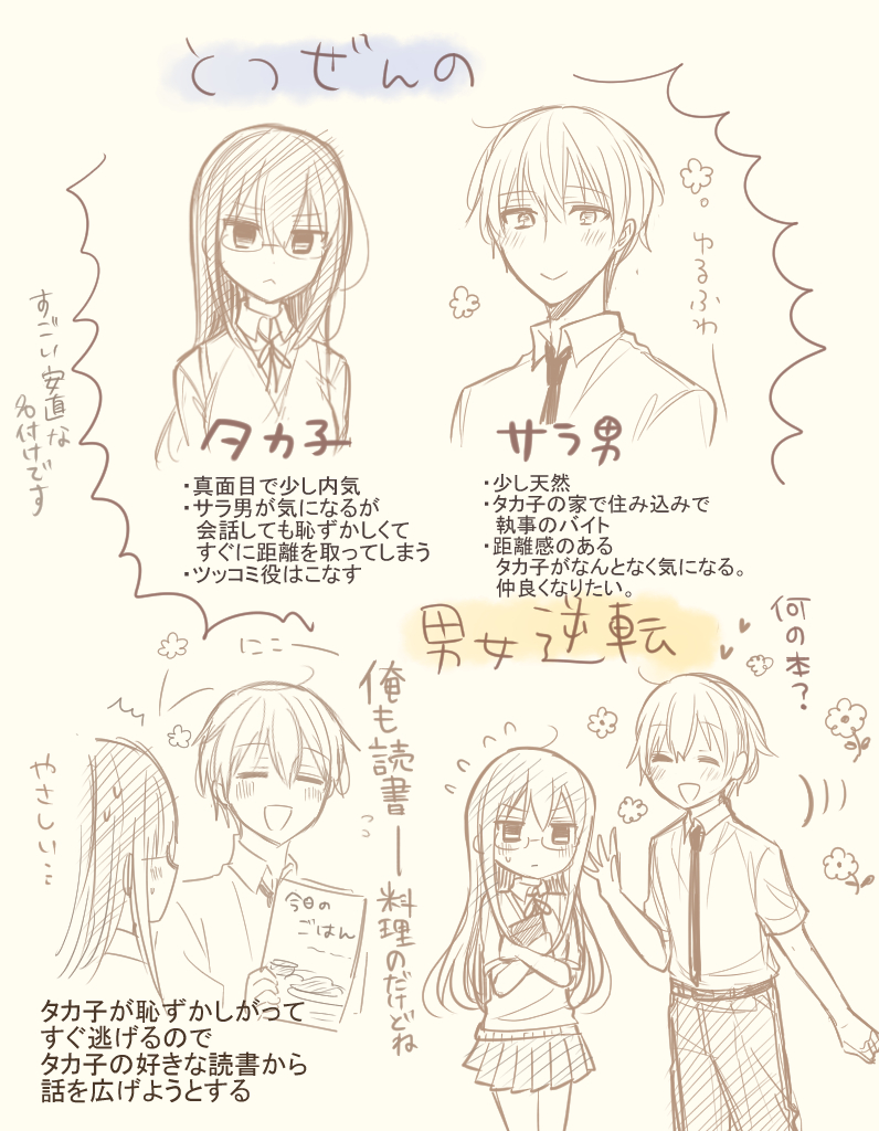 kimijima sara and takaomi (original and 1 more) drawn by ouhara_lolong