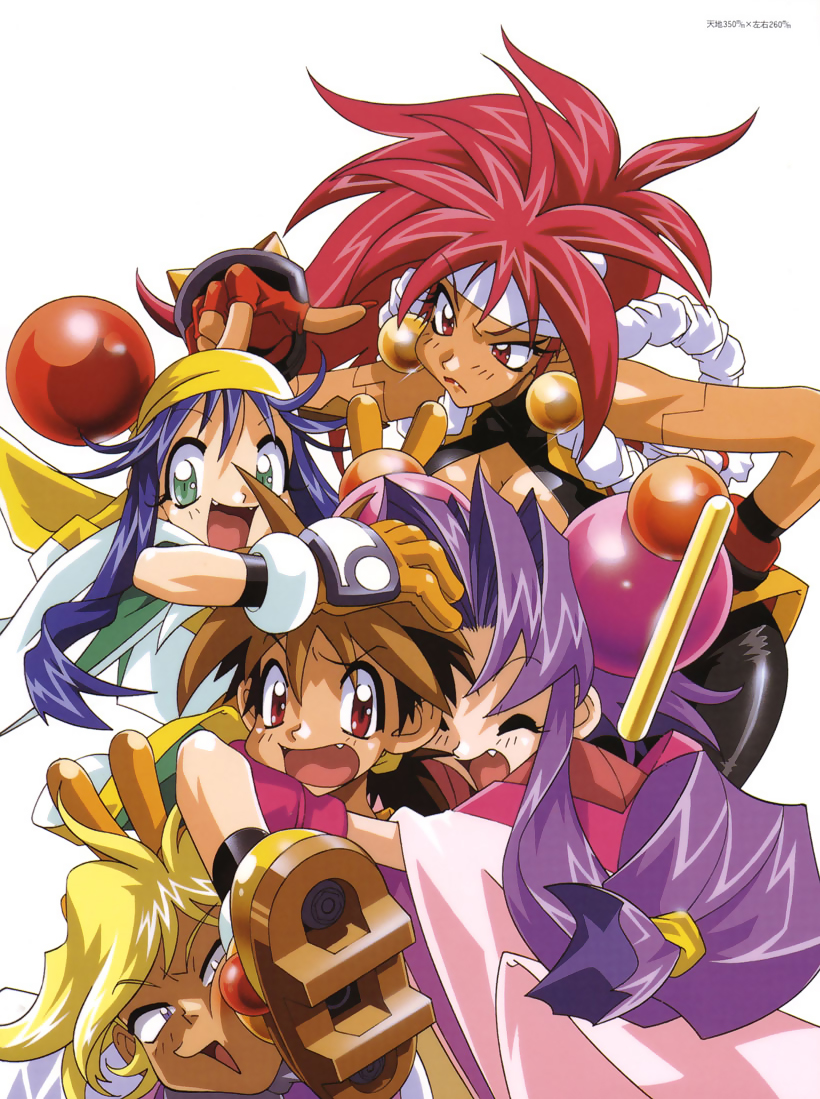 lime, cherry, bloodberry, mamiya otaru, and hanagata mitsurugi (saber marionette j) drawn by kotobuki_tsukasa