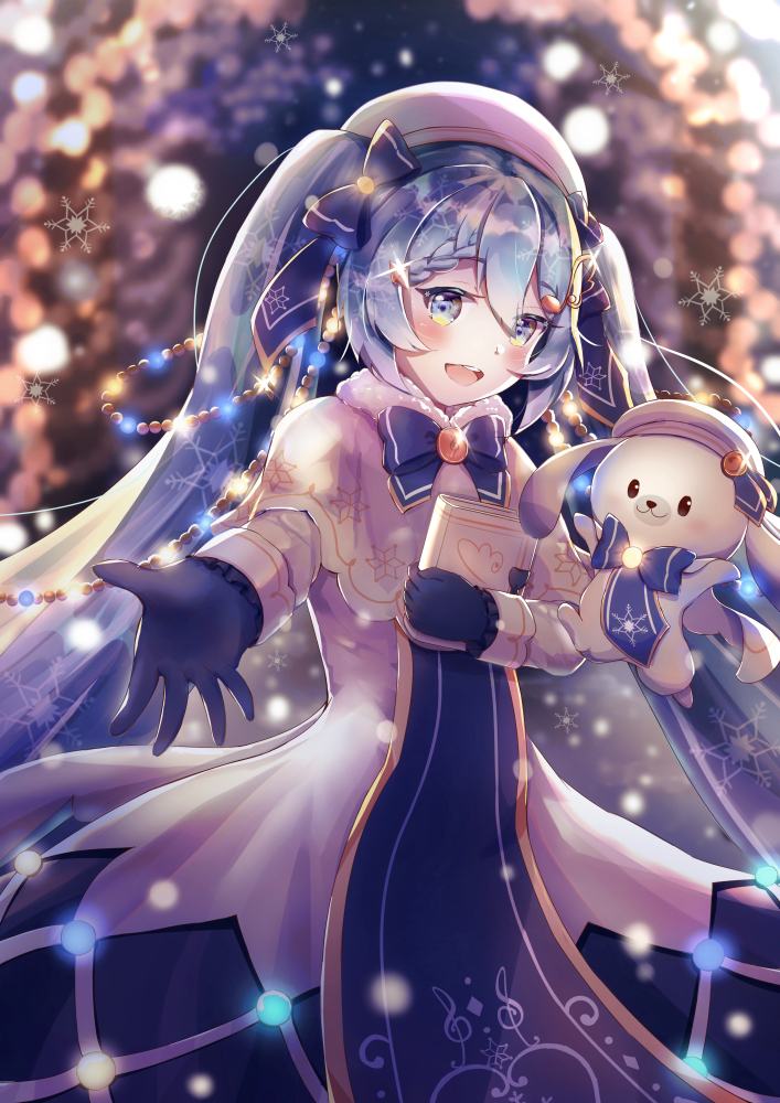 hatsune miku, yuki miku, and rabbit yukine (vocaloid) drawn by yashirupe
