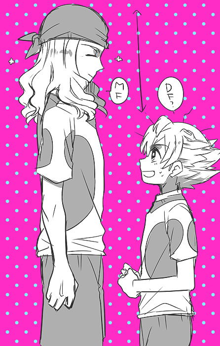 matsukaze tenma and kusaka ryuuji (inazuma eleven and 2 more) drawn by nano_(lanthan00)