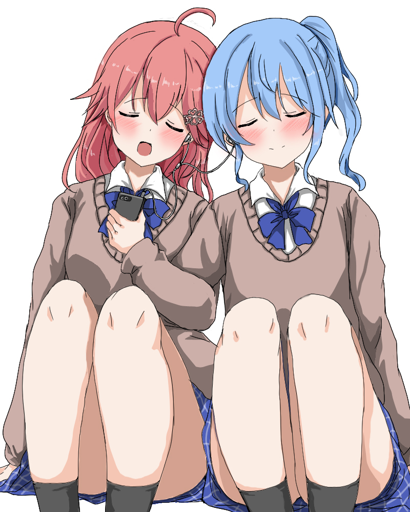 hoshimachi suisei and sakura miko (hololive) drawn by oshiruko_(uminekotei)