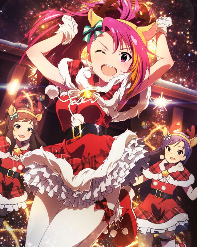 kisaragi chihaya, miyao miya, and maihama ayumu (idolmaster and 1 more)