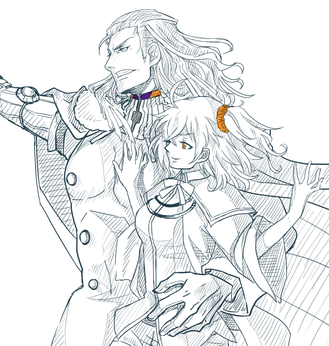 fujimaru ritsuka and nikola tesla (fate and 1 more) drawn by hio_tksr05
