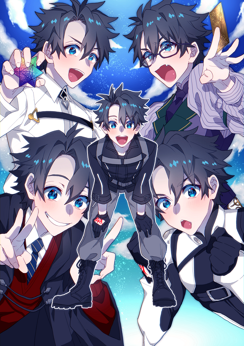 fujimaru ritsuka (fate and 1 more) drawn by karasumaru