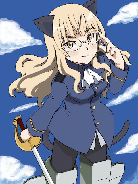 perrine h. clostermann (world witches series and 1 more) drawn by @@@_(eckzahn)