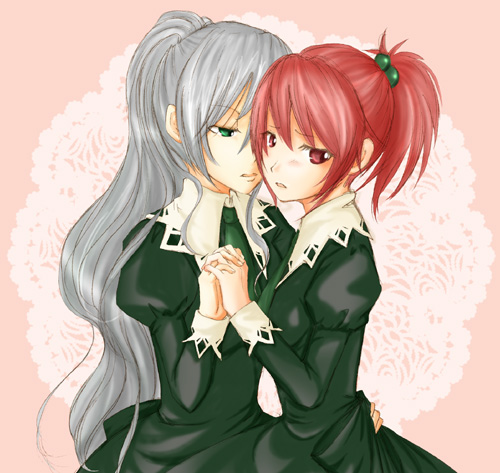 aoi nagisa and hanazono shizuma (strawberry panic!) drawn by yutaka_hatori