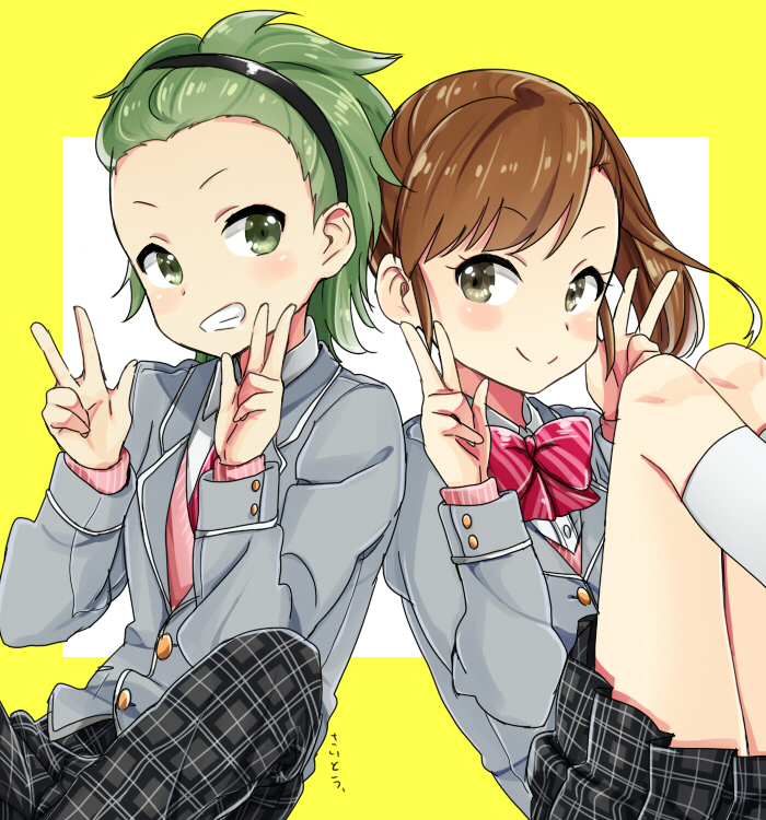 futami mami and mitarai shouta (idolmaster) drawn by sukoyaka_(100hituzi)