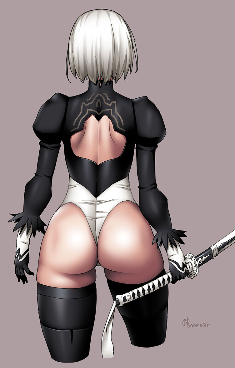 2b (nier and 1 more) drawn by onomeshin
