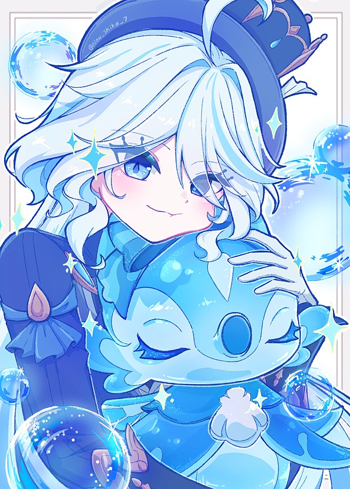 furina and surintendante chevalmarin (genshin impact) drawn by now_shika