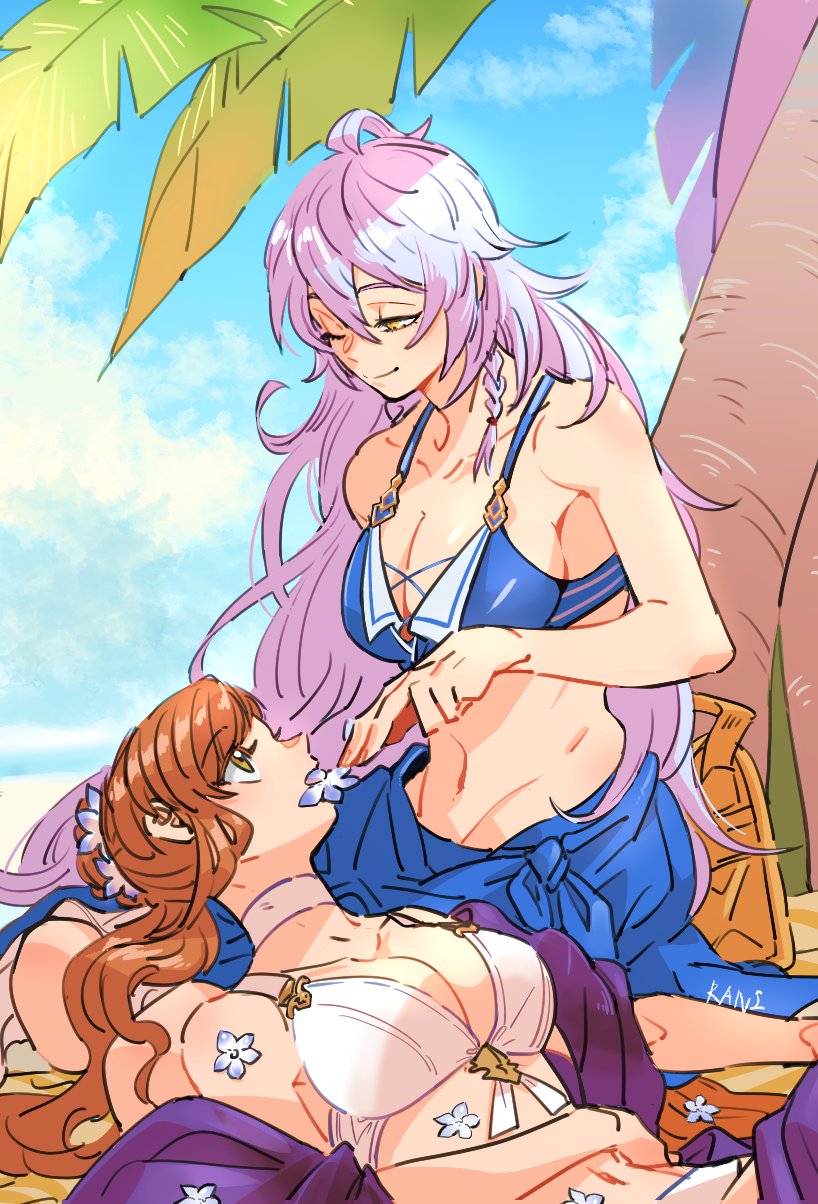 silva and tweyen (granblue fantasy) drawn by rani_grb