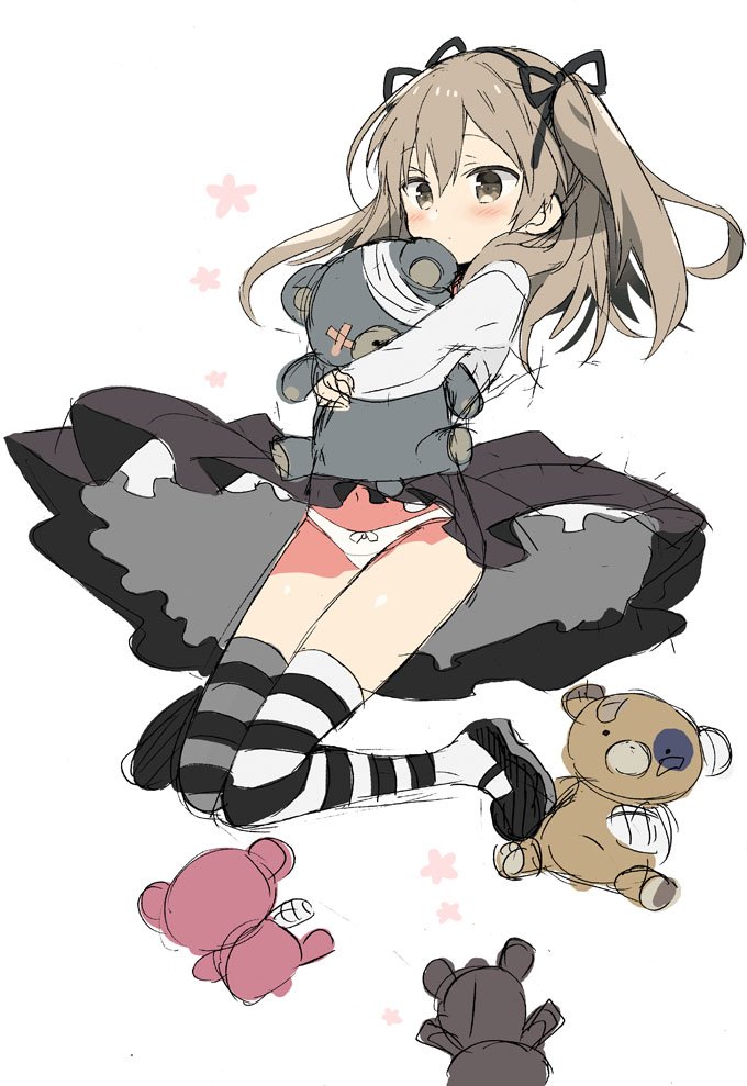 shimada arisu and boko (girls und panzer) drawn by araki_kanao