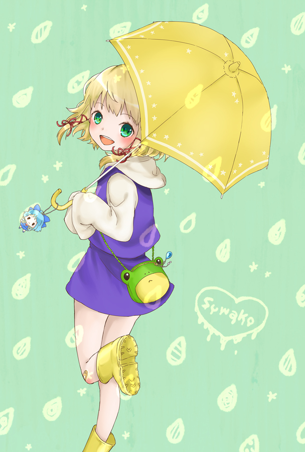 cirno and moriya suwako (touhou) drawn by mnmktn