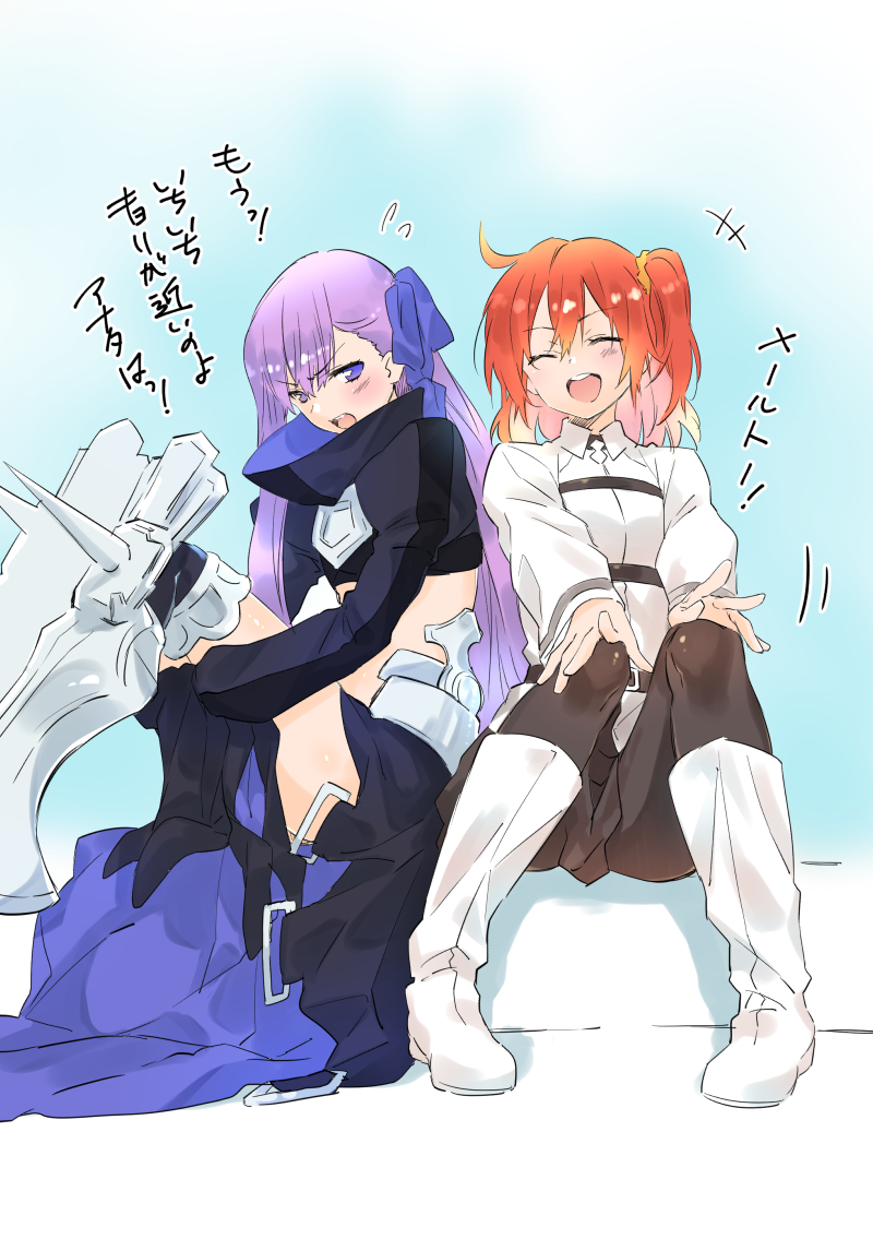 fujimaru ritsuka and meltryllis (fate and 3 more) drawn by asakusa_tsukumo