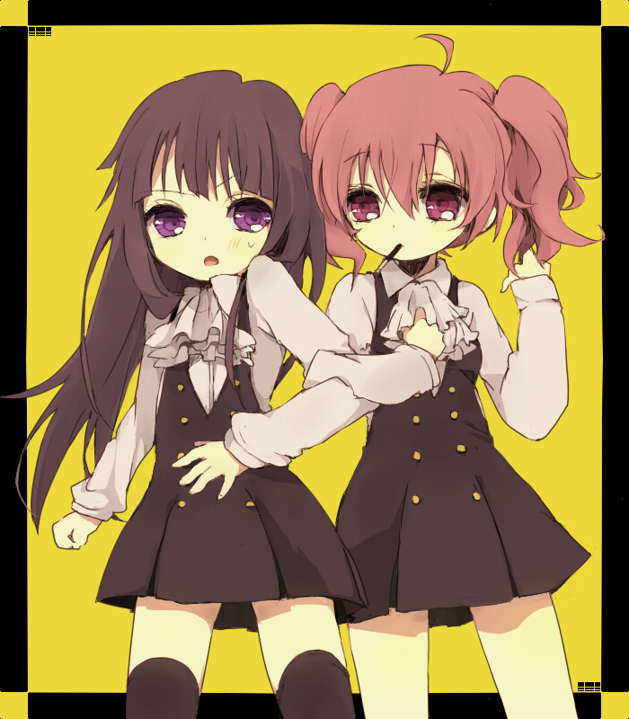 shirakiin ririchiyo and roromiya karuta (inu x boku ss) drawn by suzumori_uina