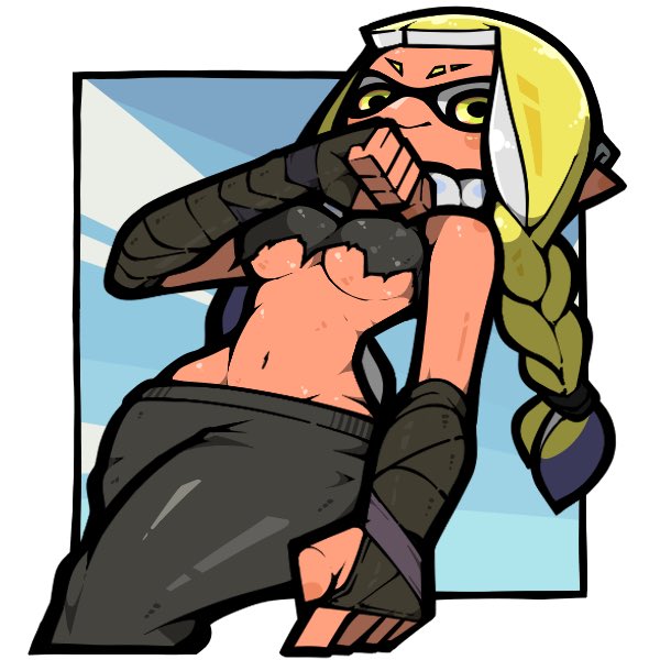 inkling player character, inkling girl, and agent 3 (splatoon and 1 more) drawn by name_omoitukan2