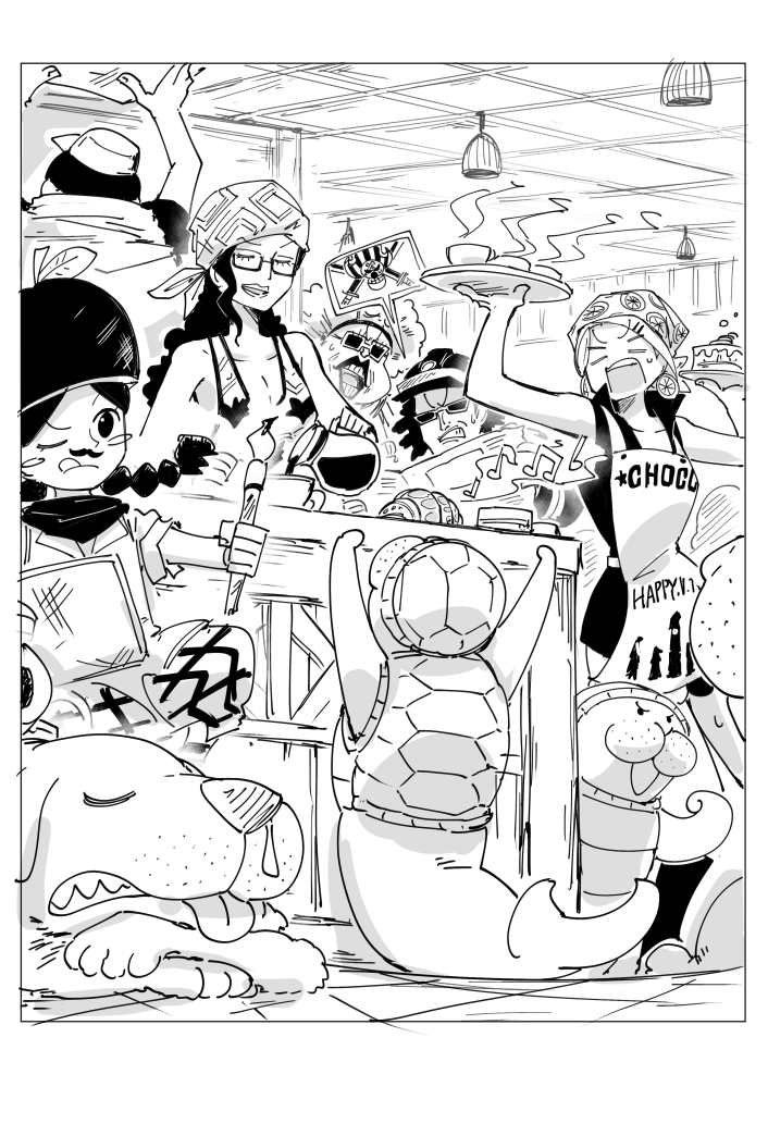 miss valentine, miss goldenweek, paula, mister five, miss merry christmas, and 3 more (one piece and 1 more) drawn by kankan33333