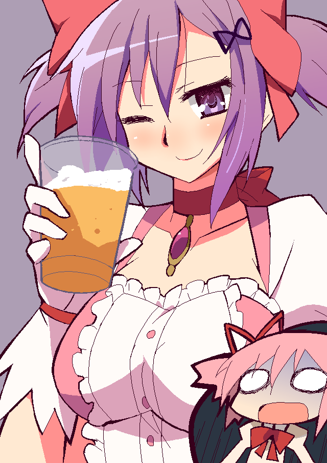 kaname madoka and kaname junko (mahou shoujo madoka magica) drawn by 9law