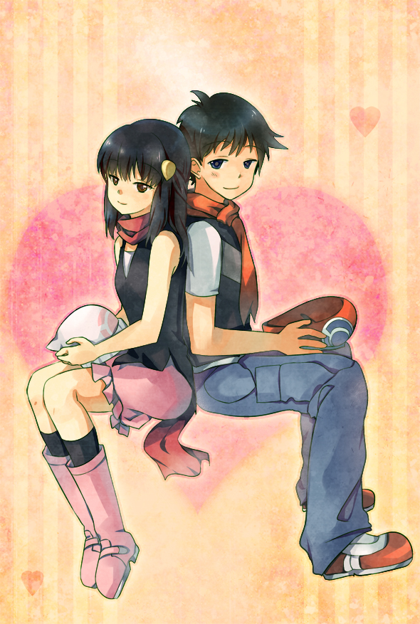 dawn and lucas (pokemon and 1 more) drawn by tachiuo_(arines)