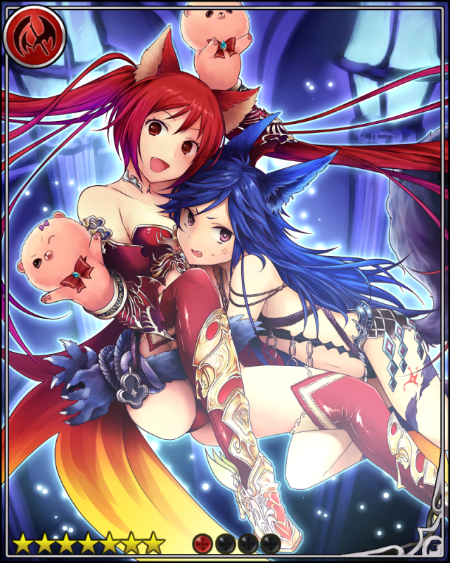 cerberus, fenrir, mimi, and coco (granblue fantasy and 1 more) drawn by q_m