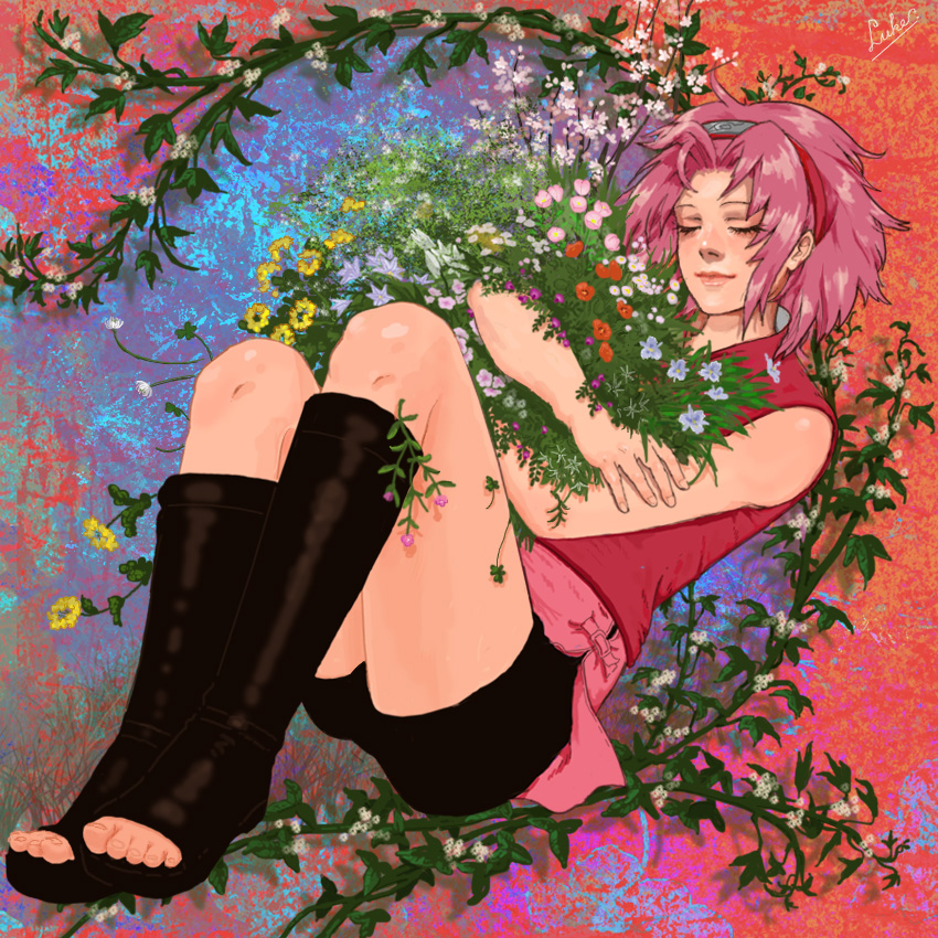 haruno sakura (naruto and 1 more) drawn by luke_uehara