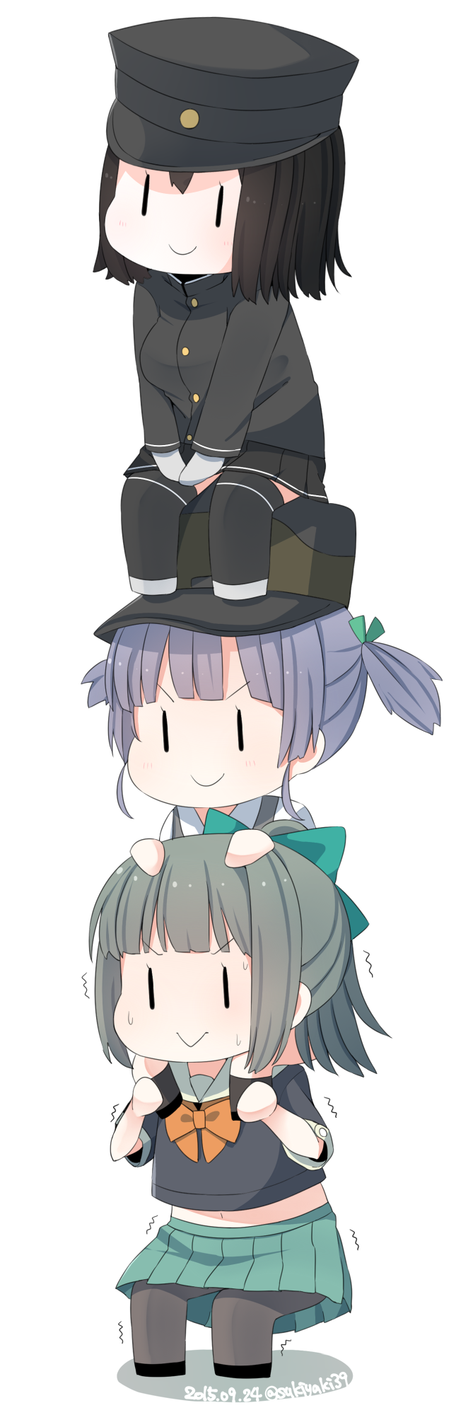 yuubari, akitsu maru, ooshio, and akitsu maru kai (kantai collection) drawn by yukichi_(sukiyaki39)