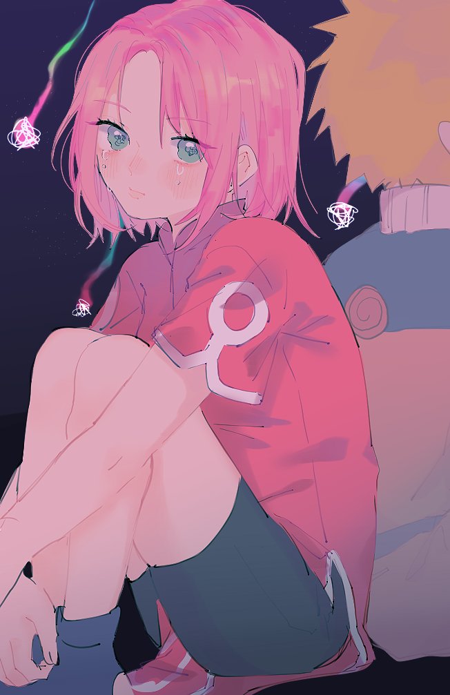 haruno sakura and uzumaki naruto (naruto) drawn by 673_q
