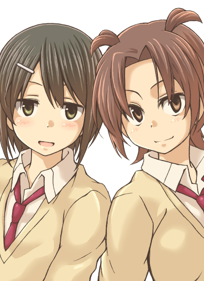 ikeno kaede and iizuka yuzu (sakura trick) drawn by oteruko_(wanabeee)
