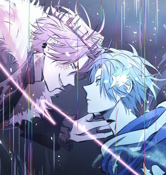 regis altare and jurard t rexford (holostars and 1 more) drawn by shin_diena