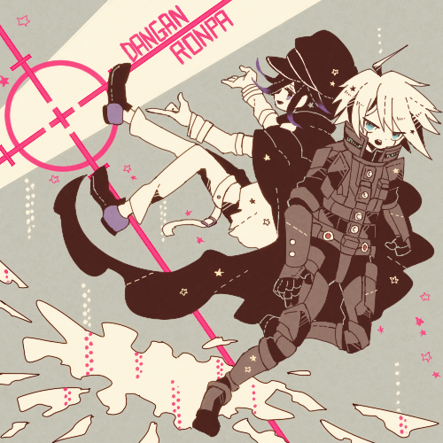 oma kokichi and k1-b0 (danganronpa and 1 more) drawn by toskogahazan