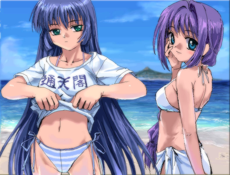 minase akiko and kirishima hijiri (kanon and 2 more) drawn by mutsuki_(moonknives)