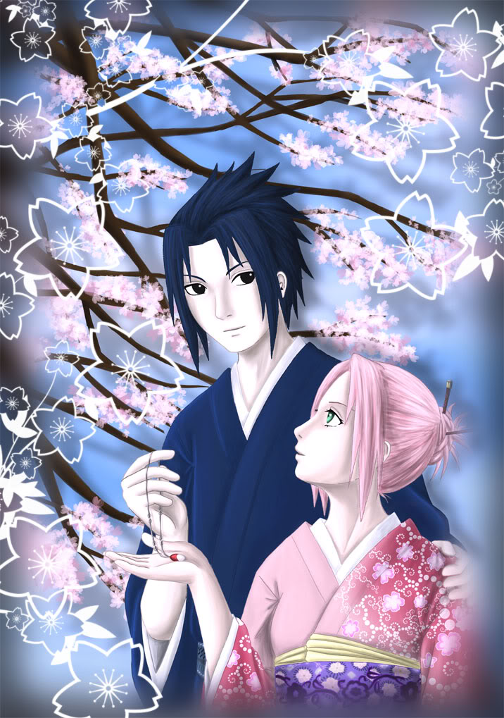 haruno sakura and uchiha sasuke (naruto and 1 more) drawn by aimil