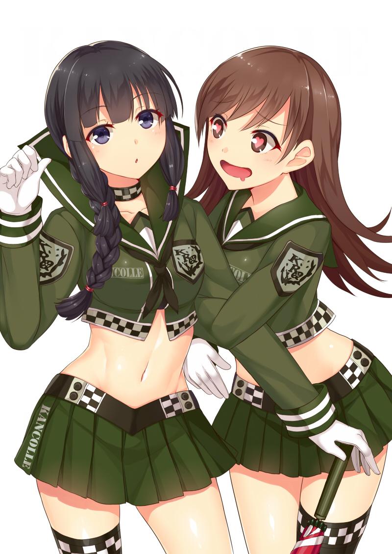 kitakami, ooi, ooi kai, and kitakami kai (kantai collection) drawn by horosuke