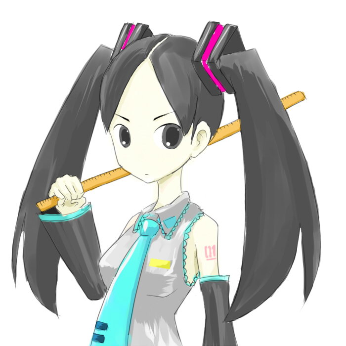 hatsune miku and kitsu chiri (vocaloid and 1 more) drawn by owarine_miku