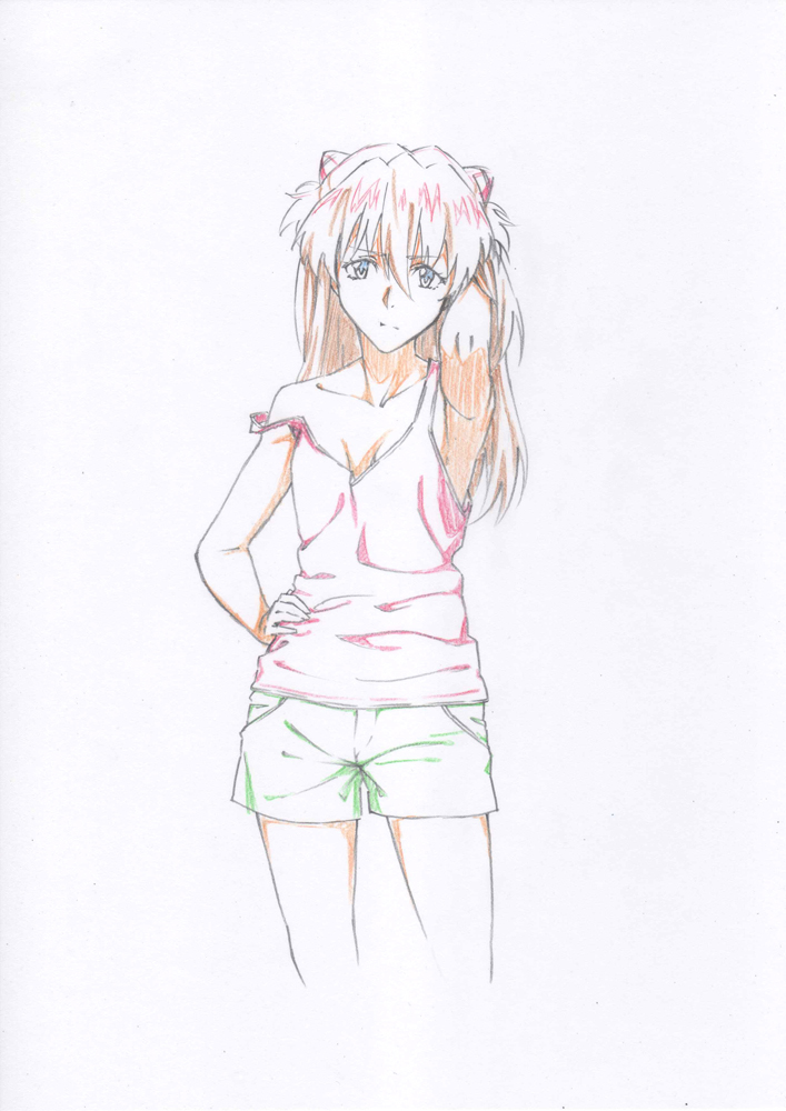 souryuu asuka langley (neon genesis evangelion) drawn by iyakun