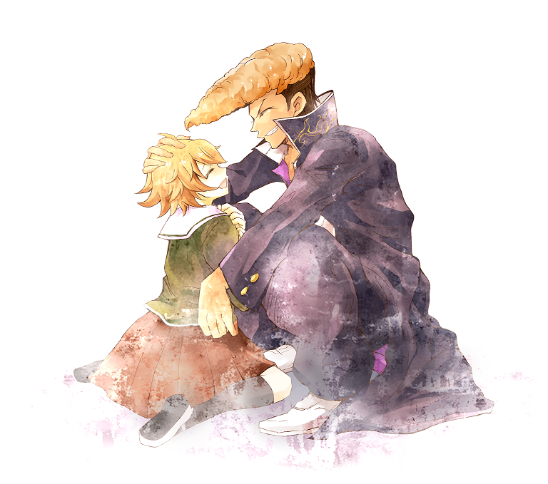 fujisaki chihiro and owada mondo (danganronpa and 1 more) drawn by antama_(yo-mindo)
