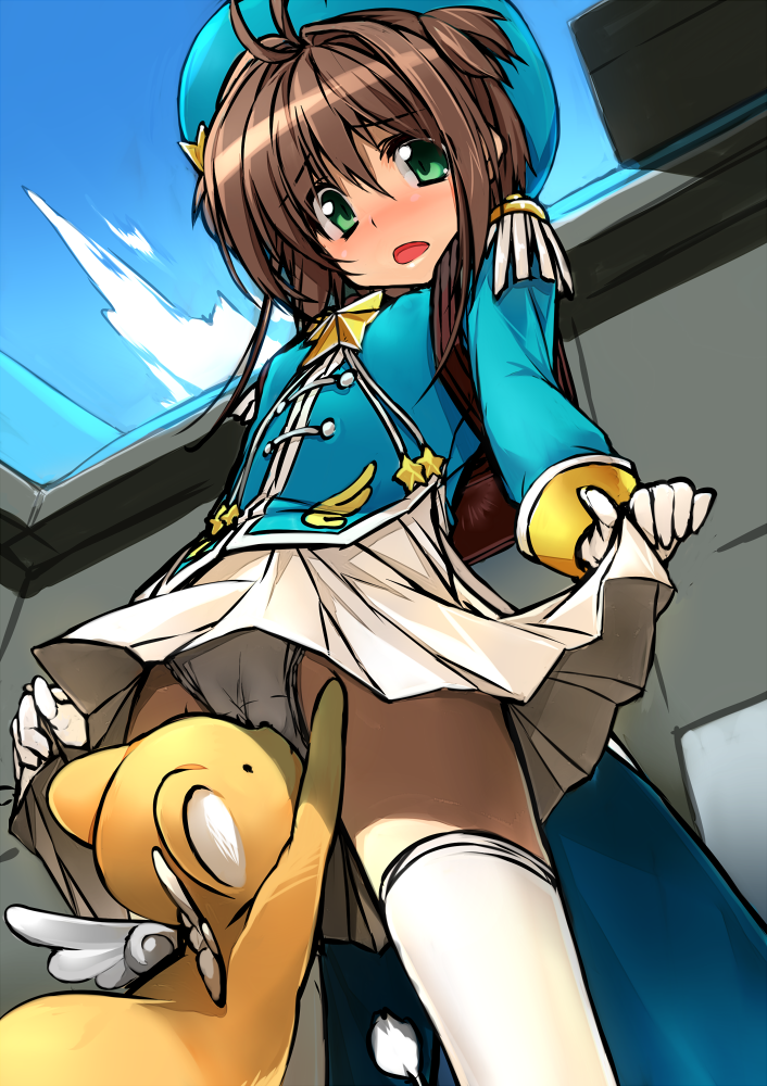kinomoto sakura and kero (cardcaptor sakura) drawn by kamitsurugi_ouka