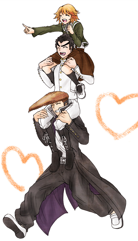 fujisaki chihiro, ishimaru kiyotaka, and owada mondo (danganronpa and 1 more) drawn by murasaki_(deceive138)