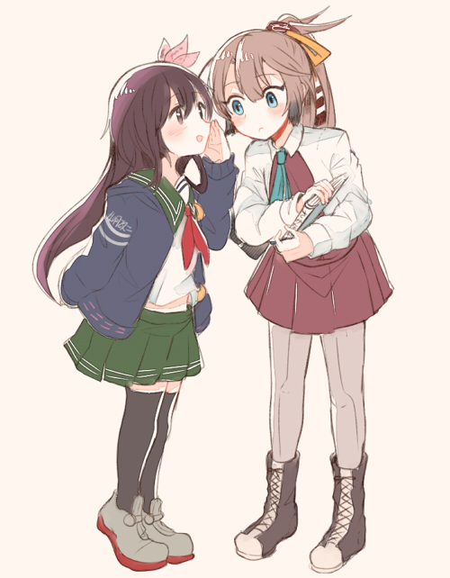 kisaragi, kazagumo, and kisaragi kai ni (kantai collection) drawn by itomugi-kun