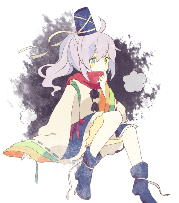 mononobe no futo (touhou) drawn by daizu_(melon-lemon)