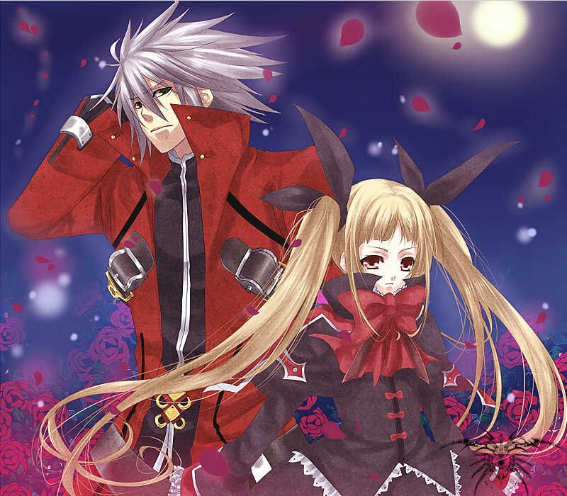 ragna the bloodedge and rachel alucard (blazblue) drawn by yuukikorosuke