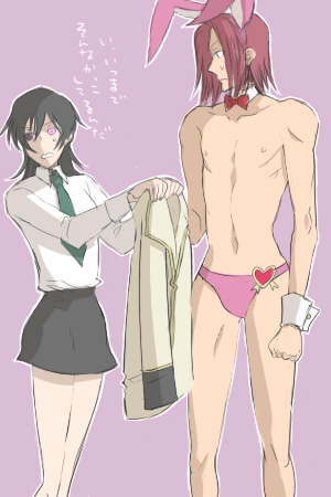 lelouch vi britannia, kouzuki kallen, and luluko (code geass) drawn by tori_(driftwood)