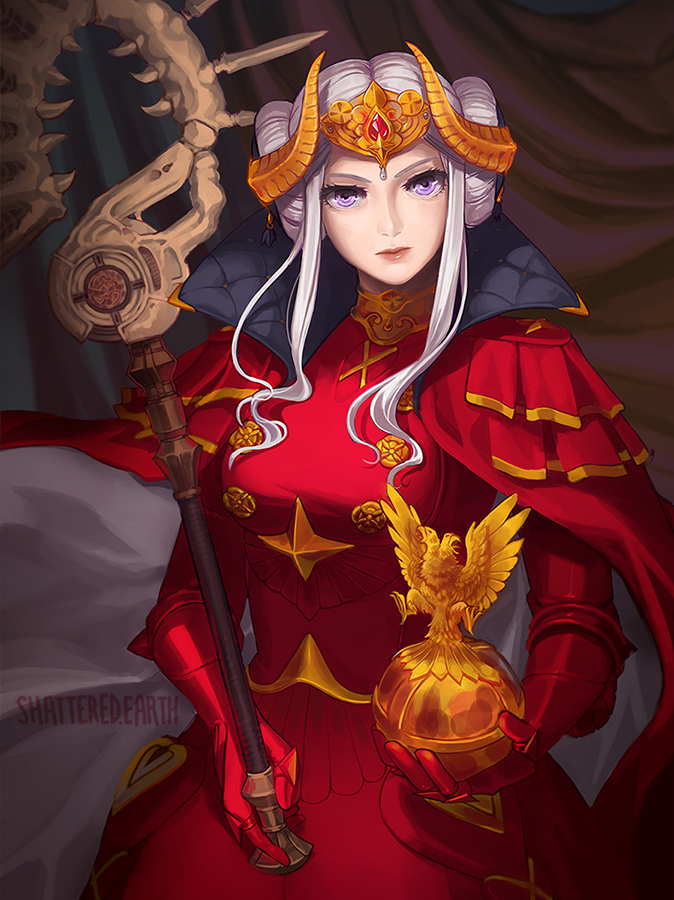 edelgard von hresvelg (fire emblem and 1 more) drawn by shattered_earth