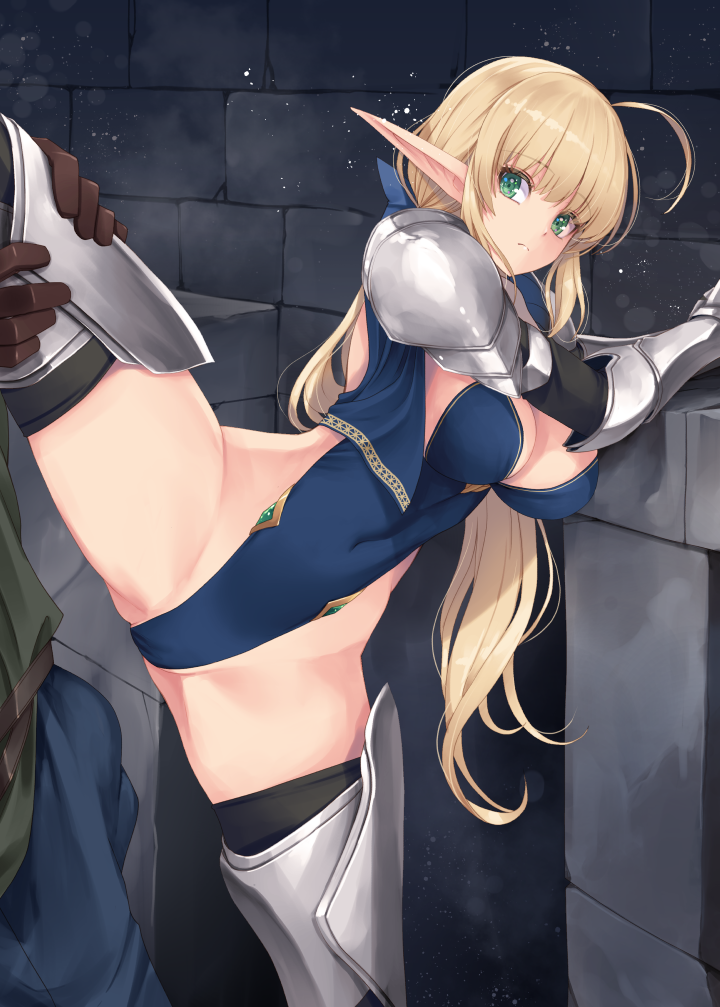 leotard elf knightess (original) drawn by kirishima_satoshi