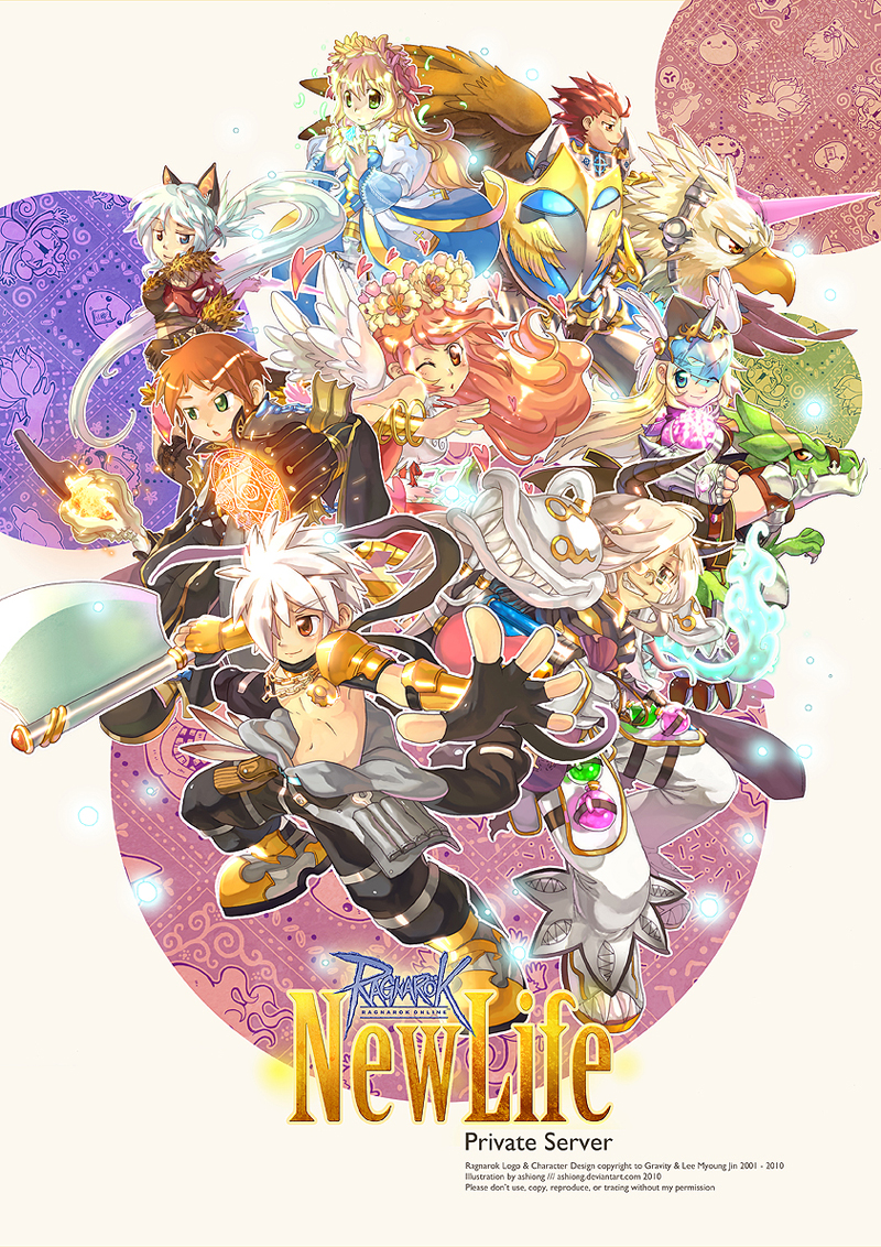 arch bishop, poring, warlock, wizard, shadow chaser, and 15 more (ragnarok online) drawn by ashiong