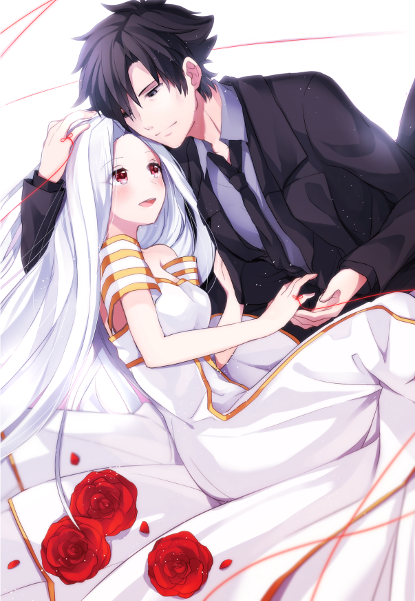 emiya kiritsugu and irisviel von einzbern (fate and 1 more) drawn by juugonichi_(wheeliex2)