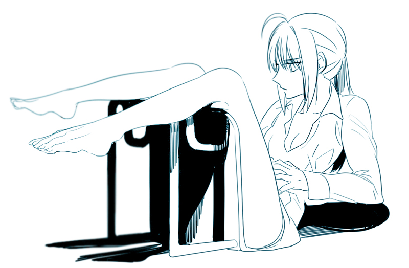 artoria pendragon and saber (fate and 1 more) drawn by danbi2021