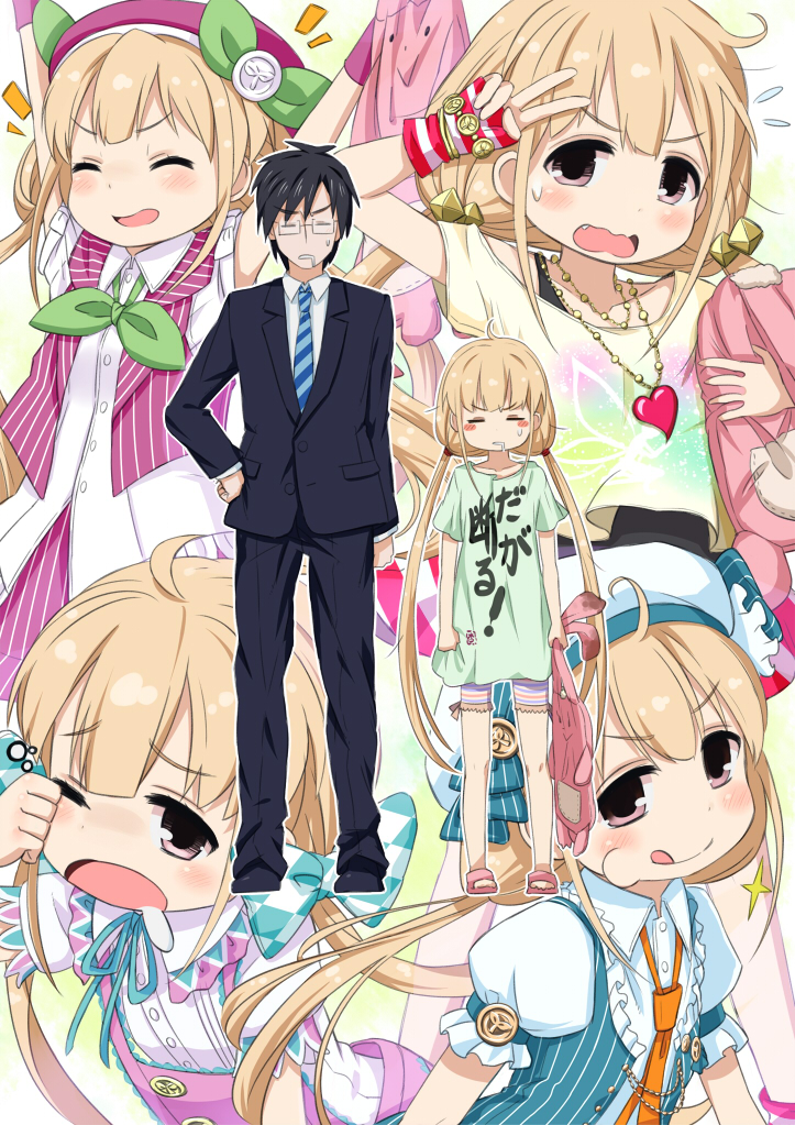 producer and futaba anzu (idolmaster and 1 more) drawn by kingin