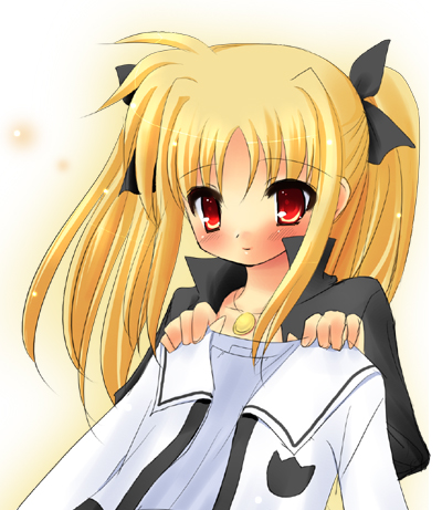 fate testarossa (lyrical nanoha and 1 more) drawn by anonymous_(japanese)