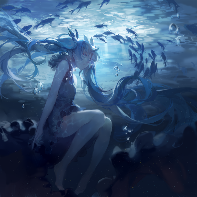 hatsune miku (vocaloid and 1 more) drawn by spencer_sais